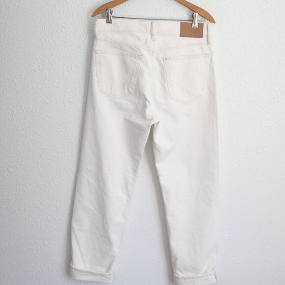 H & M relaxed fit button fly off white denim jeans mens 30/30 - Picture 2 of 7